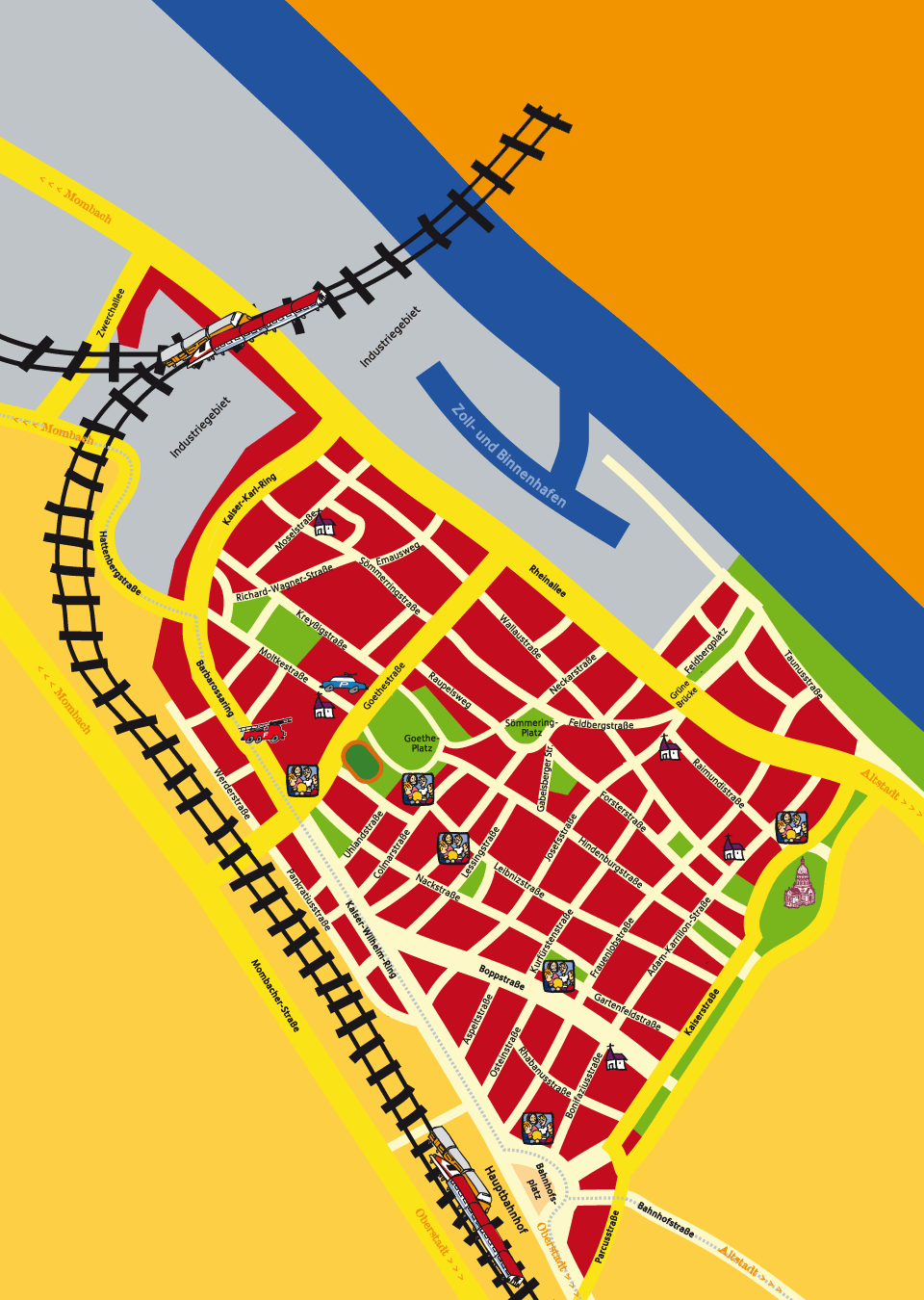 Stadtplan Mainz-Neustadt